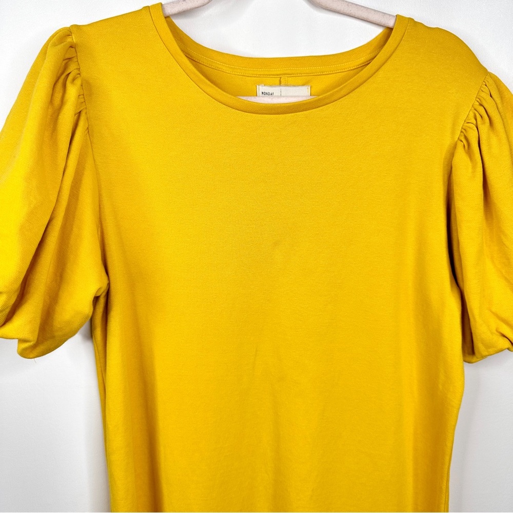 Anthropologie Saturday Sunday Sunny Day Puff Sleeve Tunic Dress Medium - Picture 7 of 15